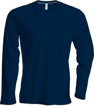 Kariban NoTrash2003 Long Sleeve Crew Neck T-Shirt, Easy to Wear in 20 Colours and Sizes S, M, L, XL, 2XL, 3XL and 4XL XL Navy Blue