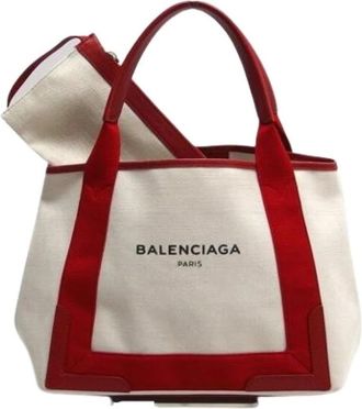 Balenciaga Pre-owned Tote Bags, female, White, Size: ONE SIZE Pre-owned Vintage Tote Bag