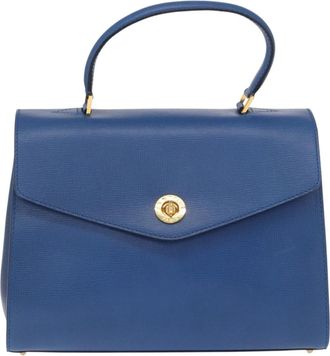 Celine Handbag Leather Blue Leather Handbag (Pre-Owned)