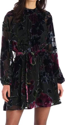 Allison New York Hannah Mini Dress In Black Floral