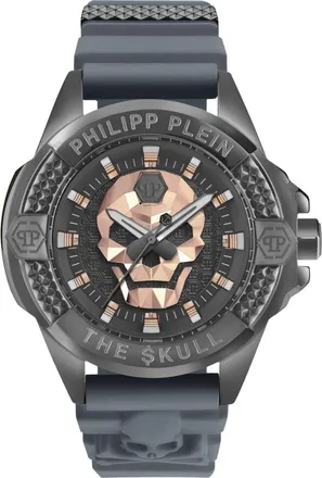Philipp Plein The $kull Silicone Strap Watch, 44mm in Ip Gunmetal at Nordstrom