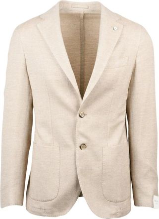 L.B.M. 1911 L.b.m. 1911, Jassen, Heren, Beige, 4Xl, Katoen, Blazer Stondato