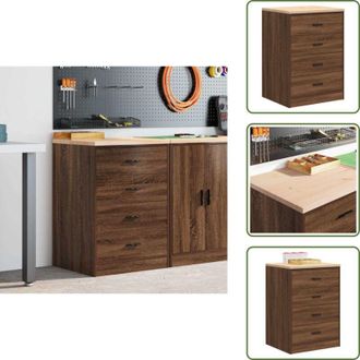 vidaXL The Living Store Armadietto per Garage in Rovere Marrone 60x51x85 cm - Armadio da garage