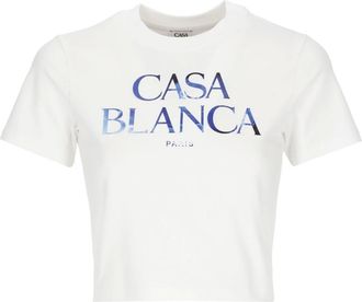 Casablanca Camiseta corta ajustada Meduse Stacked Logo de Casablanca - Tops - Mujer - Blanco - S