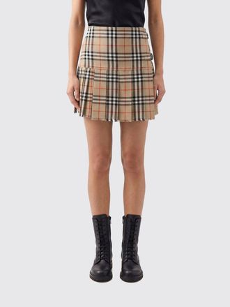 Burberry Gonna plissettata in lana Vintage Check