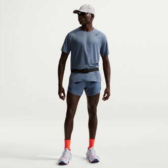 Nike Mens AeroSwift Dri-FIT ADV 4 Brief-Lined Running Shorts in Blue | FN3352-491