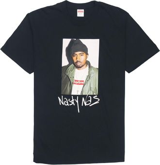 SUPREME FW17 Nas Tee Black Pattern Short Sleeve Unisex SUP-FW17-40