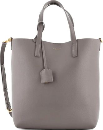 Saint Laurent Shopper Leather Toy tote bag - Grijs