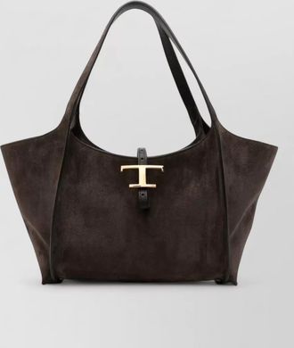 Tod's t timeless small suede shoulder bag