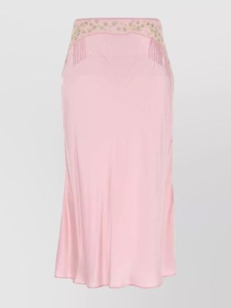Prada silk high-rise midi skirt