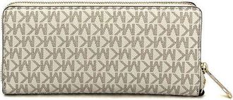 Michael Kors Womens Wallet Vanilla 89.coated Canvas Bags Polyester