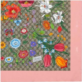 Gucci GG Flora scarf - Neutrals