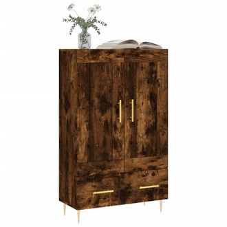 Berkfield Home Highboard Smoked Oak 69.5x31x115 cm Engineered Wood in Brown