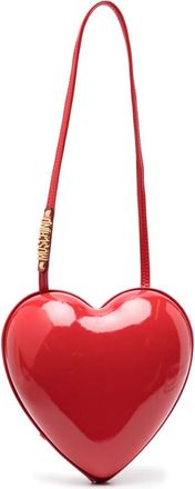 Moschino heart-shape shoulder bag - women - Polyurethane/Polyester - OS - Red