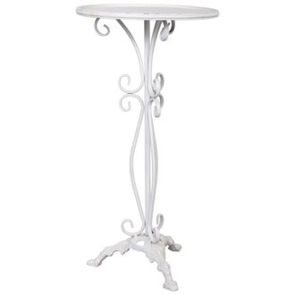 Wanderlust Deco Mesa auxiliar de metal envejecido 40 x 40 x 77h cm