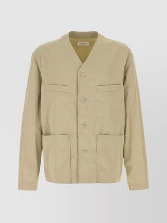 Christophe Lemaire cotton jacket with long sleeves and v neck