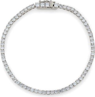 Nadri Perfect Tennis Cubic Zirconia Bracelet in Rhodium at Nordstrom