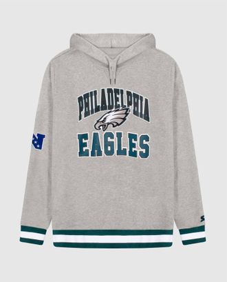 Starter Unisex Philadelphia Eagles Knit Hoodie Sweatshirt In Heather Grey