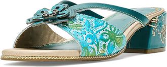 L'Artiste by Spring Step Europa Womens Sandals Teal : EU 42 (US Womens 10.5-11) M, Leather