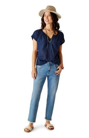 Carve Designs Austin Crop Jean in Blue Tide at Nordstrom, Size 12