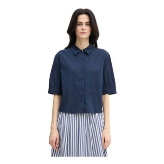 Joop Dames, Blouses & Shirts, Blauw, Maat: M Katoen