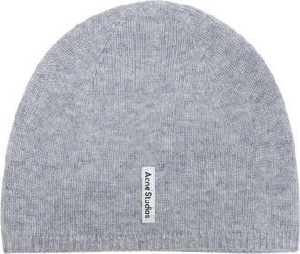 Acne Studios Fitted Beanie - unisex - Hoeden - Grijs - ONE Size - Kasjmier - Accessoires