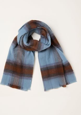 Fat Face FatFace Zoe Blue Check Scarf