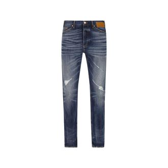 Palm Angels Cotton Straight-Leg Mens Jeans