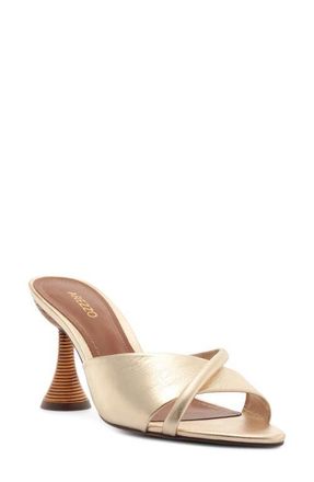 Arezzo Luca High Pointed Toe Slide Sandal in Platino at Nordstrom, Size 8.5
