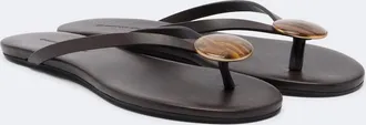 CHRISTOPHER ESBER Aura Quartz leather thong sandals