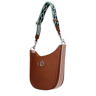Valentino Garavani Mens Brown Leather Crossbody Bag