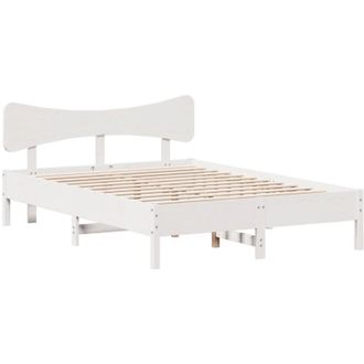 vidaXL Vidaxl - Estructura De Cama Sin Colch&oacute;n Madera De Pino Blanca 140x190 Cm
