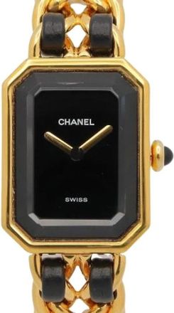Chanel Pre-owned Vintage Polshorloge - Dames - Vintage Horloges - Zwart - ONE Size - Leer - Vintage