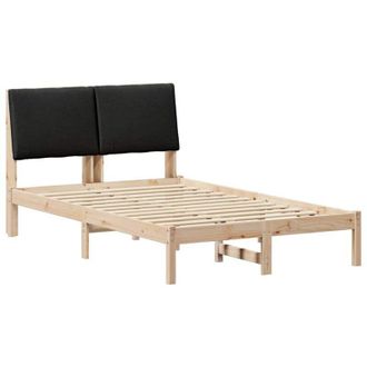 vidaXL Estructura De Cama Con Cabecera Marr&oacute;n Y Negro 120 X 200 Cm Vidaxl