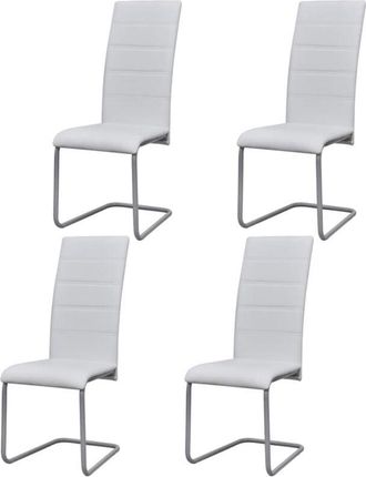 vidaXL Estructura De Cama Sin Colch&oacute;n Cuero Sint&eacute;tico Blanco 200x200cm