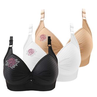 Generic Bralettes for Women Plus Size Padded Pull On Bras for Elderly Women UK Plus Size Crop Top Bras BreathableBras Softbras Large Breasts Adjustable Sports