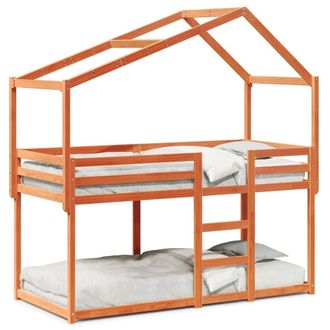 Berkfield Home Bunk Bed without Mattress Wax Brown 80x200 cm Solid Wood Pine