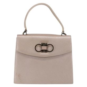 Ferragamo Pre-owned Handbags, female, Pink, Size: ONE SIZE Pre-owned Leather Handbag