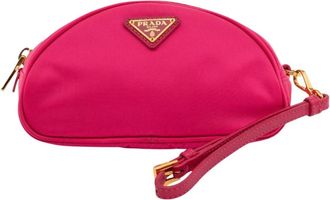 Prada Pre-owned Nylon Cosmetic Pouch - Dames - Vintage Clutch - Roze - ONE Size - Nylon - Vintage