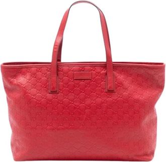 Gucci Pre-owned Tote Bags, female, Red, Size: ONE SIZE Pre-owned Tote Bag