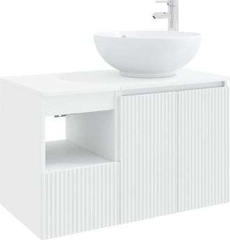 vidaXL Juego De Muebles De Ba&ntilde;o 2 Uds. Blanco Madera De Ingenier&iacute;a Vidaxl