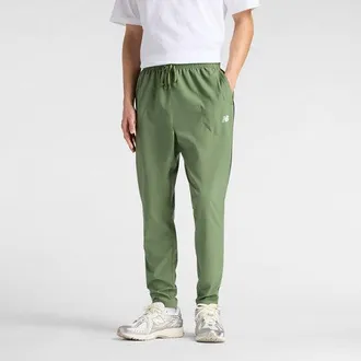 New Balance Uomo Sport Woven Pant in Verde/Bianco, Poliestere, Taglia XS