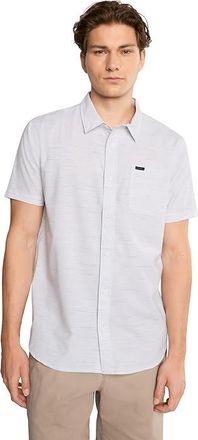 O'Neill TRVLR UPF Traverse Stripe Standard Short Sleeve Woven Shirt Mens Clothing Tofu : 2XL, Cotton/Elastane/Polyester