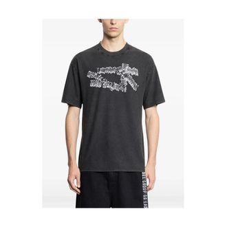 44 Label Group T-Shirts, male, Black, Size: 2XL Jersey T-shirt