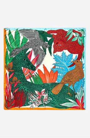 Bimba & Lola Animals Tropical Vegetation Scarf in Green at Nordstrom