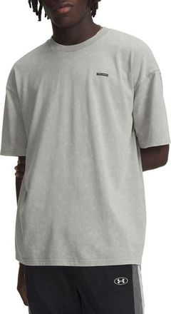 Under Armour UA Logo Patch Oversize T-Shirt in Titanium at Nordstrom, Size Xx-Large