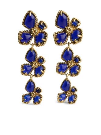 Zimmermann Bloom earrings - women - 12kt Gold Plated Brass/Sapphire Glass - OS