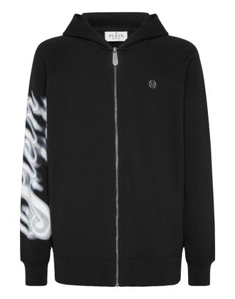 Philipp Plein Zip Hoodie Blur Signature
