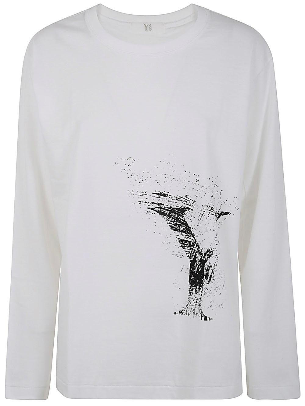 Tシャツ・カットソー YOHJI YAMAMOTO GRAPHIC LONG-SLEEVED T-SHIRT 241573M213007_1.jpg