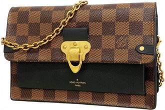 Louis Vuitton Ebene Noir Chain/Shoulder Wallet (Pre-Owned)